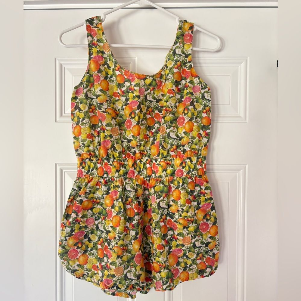 Stella McCartney Citrus Fruit silk and cotton lightweight romper/playsuit  XS/S